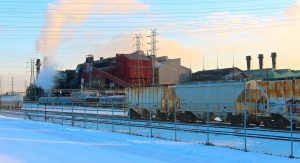 An industrial plant at work